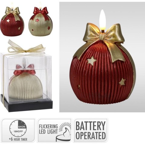 CANDELA LED SFERA NATALIZIA D.8